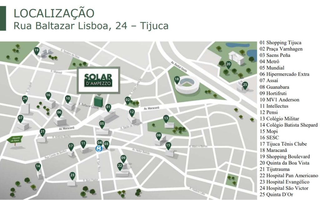 Localização Solar D' Ampezzo na Tijuca