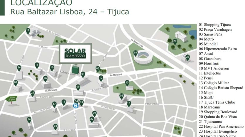 Localização Solar D' Ampezzo na Tijuca