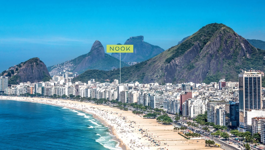 Localização do Nook Copacabana - Rio de Janeiro