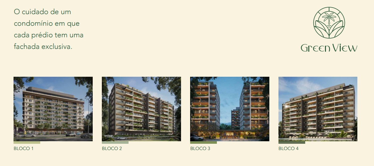 Blocos 1,2,3 e 4 do Green Park / Green View Barra da Tijuca
