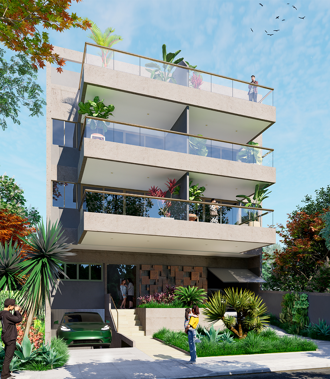 Fachada do Porto Rodes Residencial Jardim Oceânico