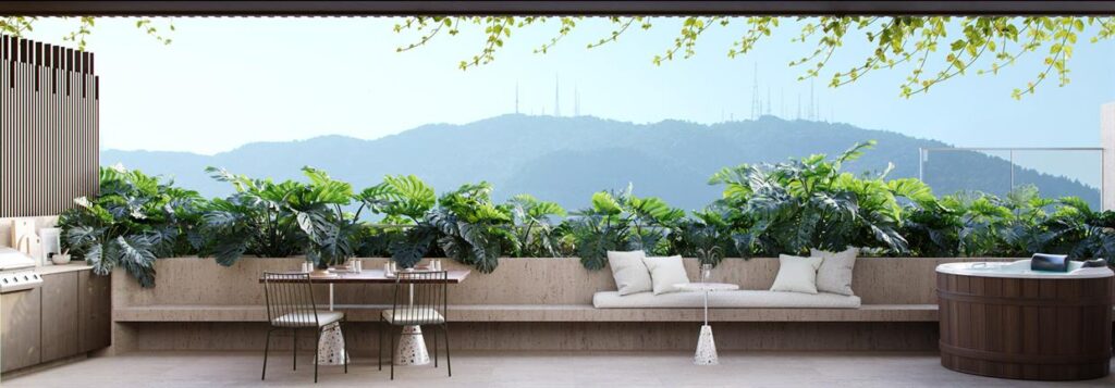 Vista do Rooftop Dias Ferreira Studios