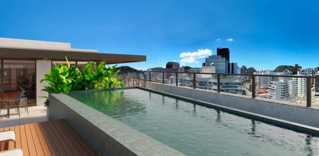 Piscina no Rooftop do Estação Botafogo