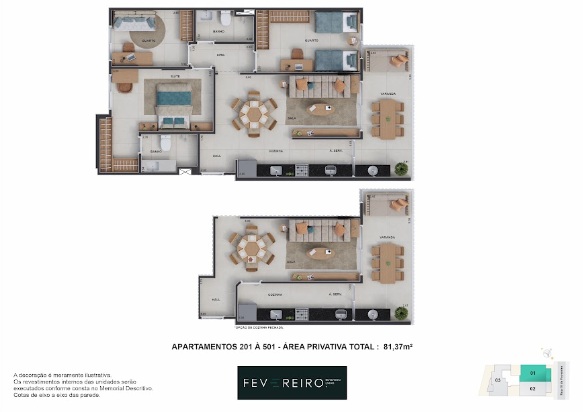 fevereiro botafogo living planta apartamento