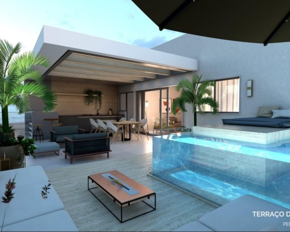 Terraço da unidade 502 do Góis 44 Botafogo