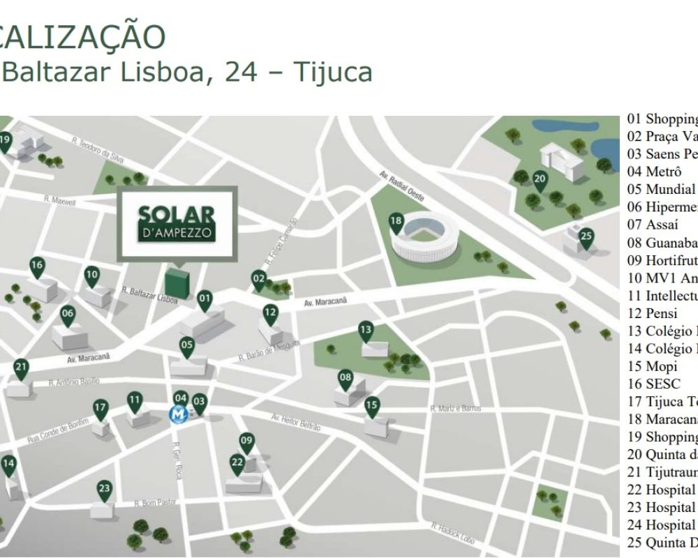 Localização Solar D' Ampezzo na Tijuca