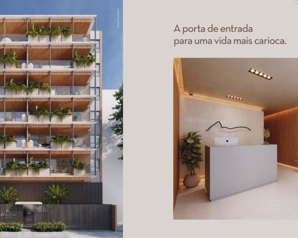 Fachada moderna do lançamento Karioka Botafogo