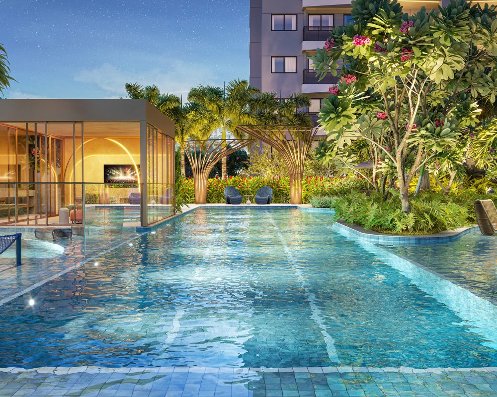 LA ISLA_POOL HOUSE E PISCINA RAIA 25M DRAMÁTICA