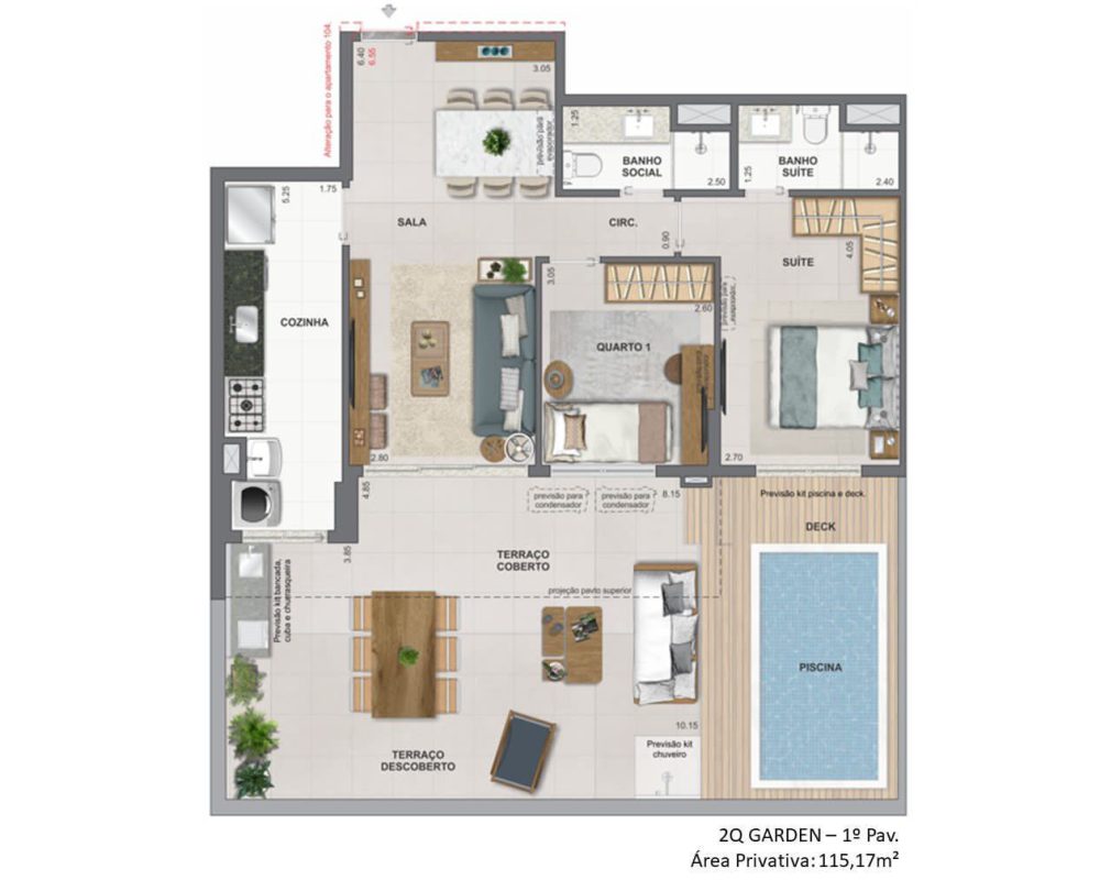 Garden 2 Quartos 115,17
