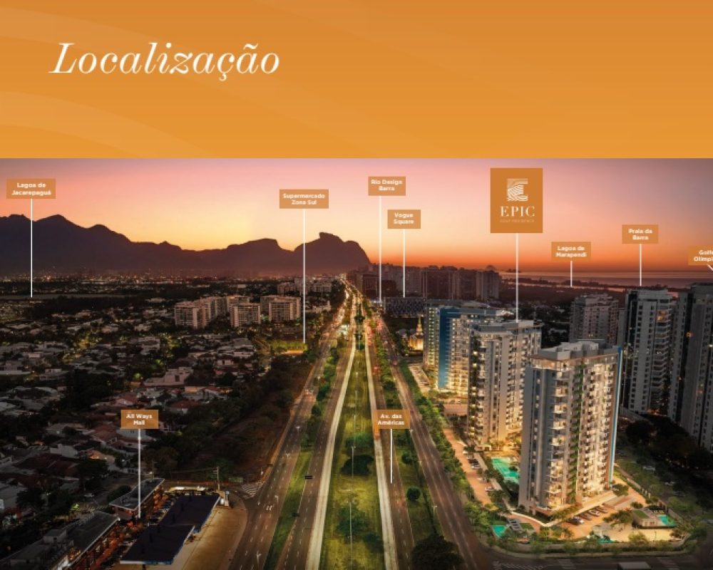 Localização do Epic Golf Barra da Tijuca