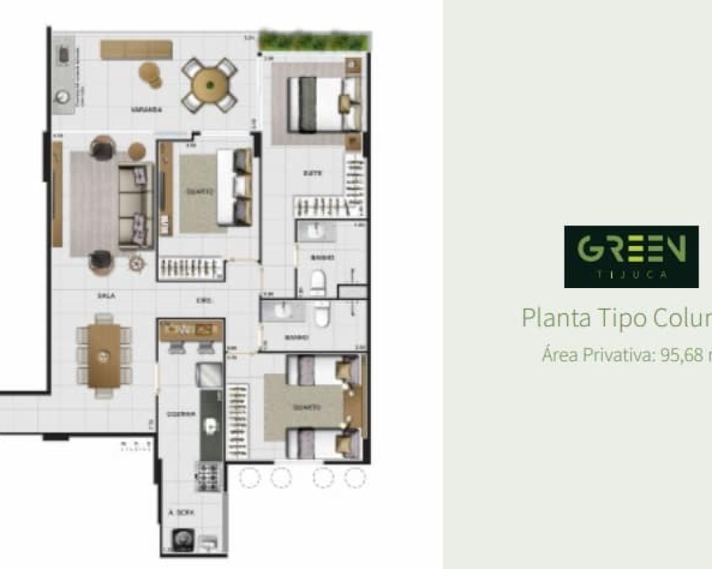 Apartamento tipo Coluna 3