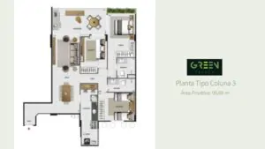 Apartamento tipo Coluna 3