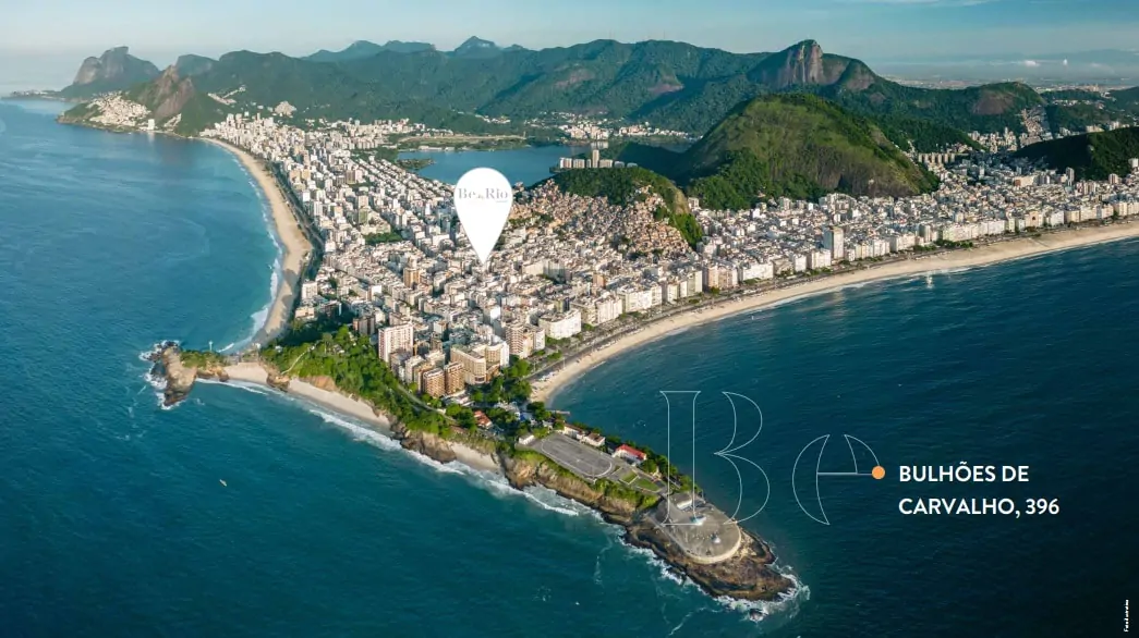 Localização do Lançamento Be In Arpoador na Rua Bulhões de Carvalho