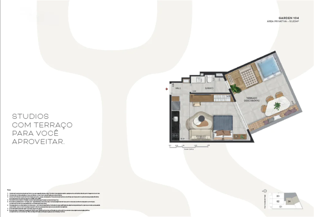 Planta humanizada Cobertura Duplex SIG Engenharia