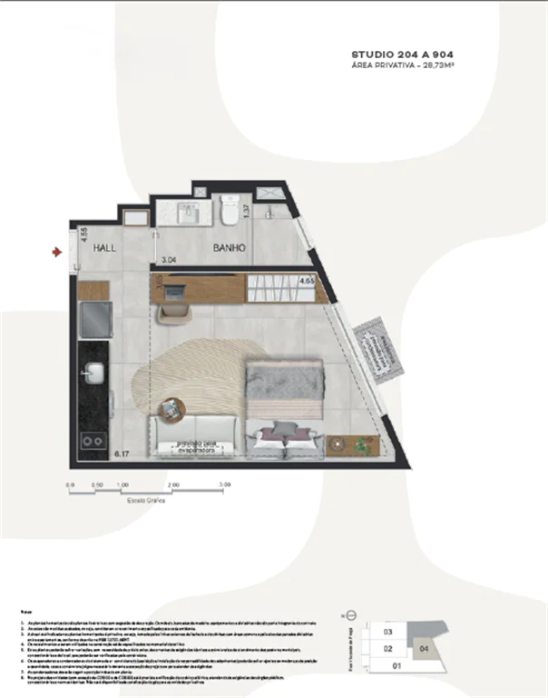 Planta duplex pavimento inferior