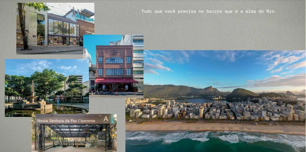 Mapa de localização e arredores do Oui Ipanema Studios