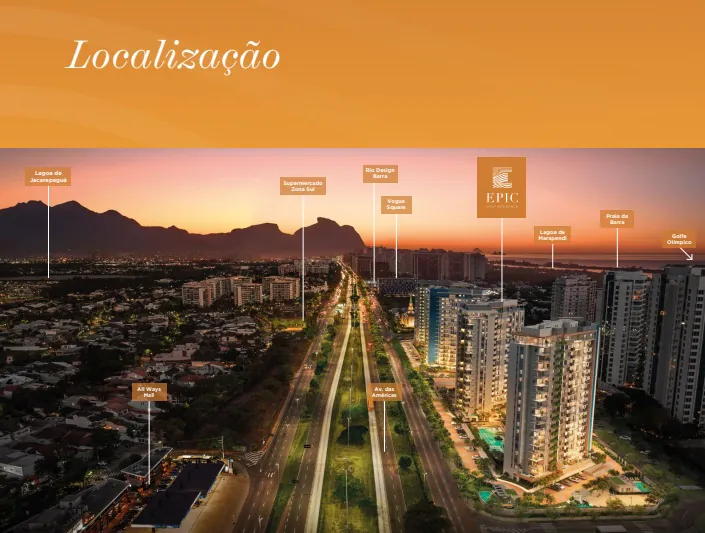Localização do Epic Golf Barra da Tijuca