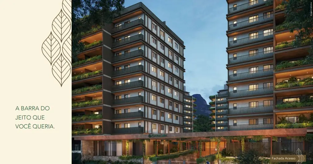 Green Lake Barra da Tijuca : Apartamentos com 3 e 4 Quartos em condomínio com lazer completo 
