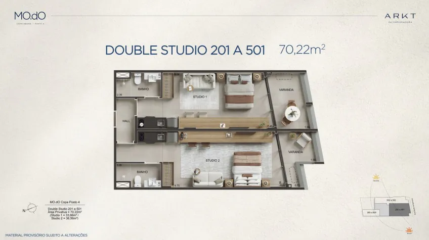modo copacabana planta studio double
