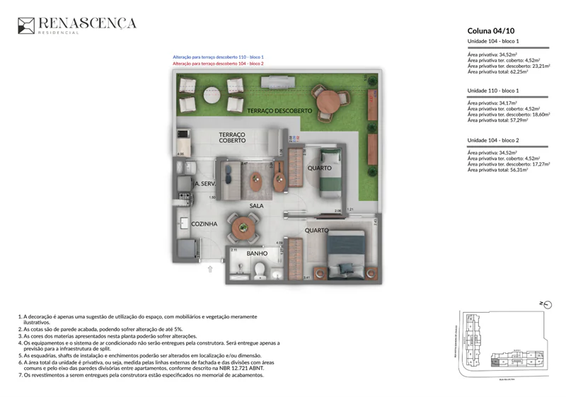 renascença residencial andarai planta