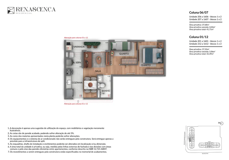 renascença residencial andarai planta
